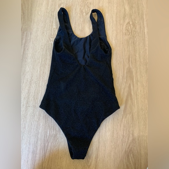 Mikoh mala black shimmer one piece swimsuit. - Picture 2 of 2